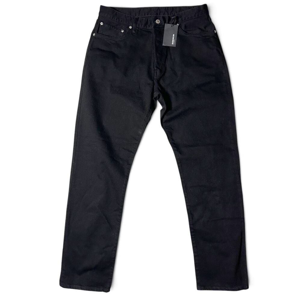Buck Mason Ford Standard Jean Mens Size 33x34 B001 Black Button Fly Denim NWT